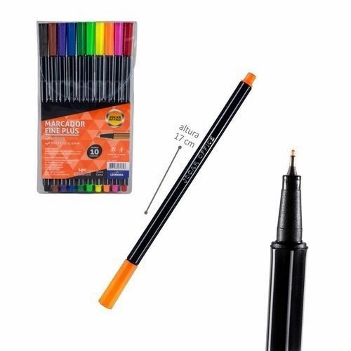 MARCADOR FINE PLUS ESTOJO C/10 CORES JOC