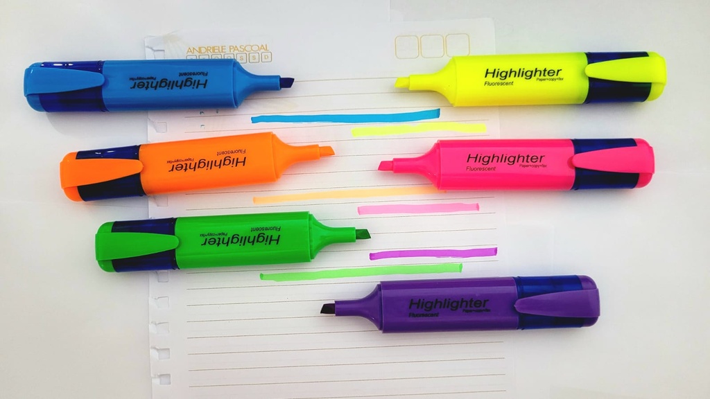 MARCADOR DE TEXTO C/6 CORES HIGHGHTER