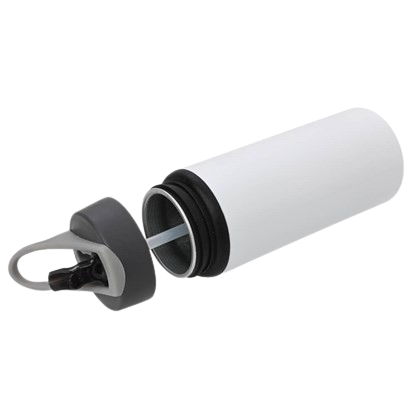SQUEEZE GARRAFA TÉRMICA INOX BRANCA 450ML