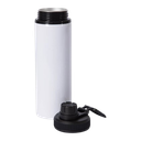 SQUEEZE GARRAFA PARA SUBLIMAÇÃO DE ALUMÍNIO BRANCA COM TAMPA EMBORRACHADA 750ML