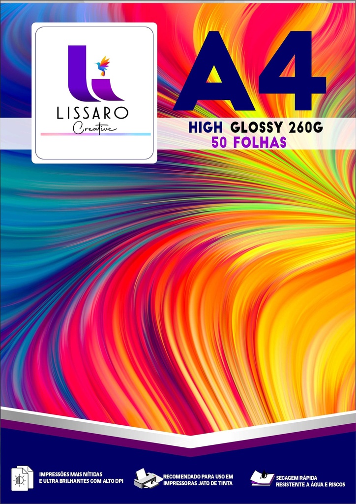 PAPEL FOTO 260G A4 PACOTE C/ 20FLS