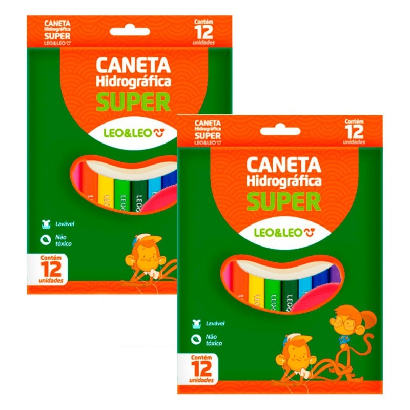 Hidrocor Super Lavável12 Cores Leo&leo