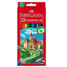 Lápis de Cor Sextavado c/ 12 cores Faber Castell