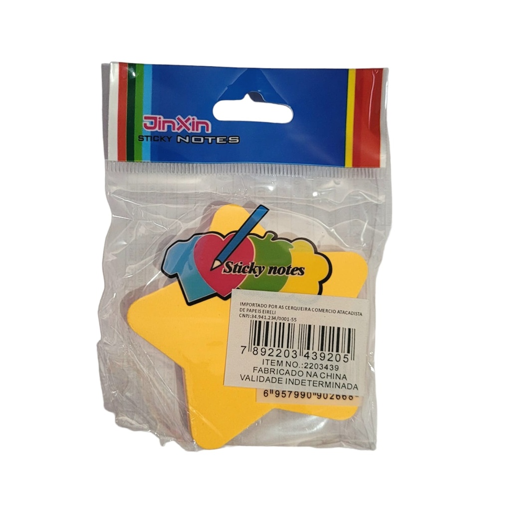 BLOCO ADESIVADO DECORADO (ESTRELA)