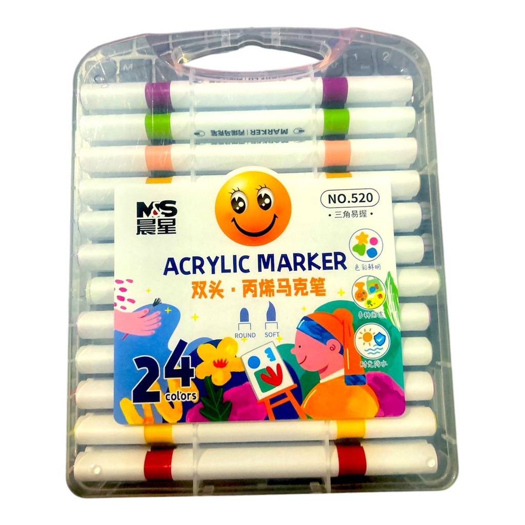 ACRYLIC MARKER 24 CORES