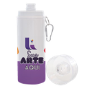 SQUEEZE PERSONALIZADA GARRAFA ALUMÍNIO TAMPA ACRILICA TRANSPARENTE 600ML
