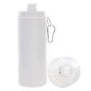 SQUEEZE GARRAFA ALUMÍNIO TAMPA TRANSPARENTE MOSQUETÃO 600ML