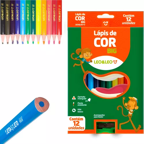 LÁPIS DE COR BIG LEO E LEO