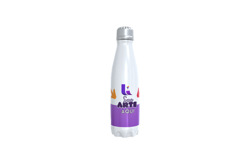 [SQUEEZE TERMICA] SQUEEZE PERSONALIZADA GARRAFA TÉRMICA INOX BRANCA 450ML