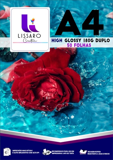 PAPEL FOTO 180G A4 PACOTE C/ 50FLS