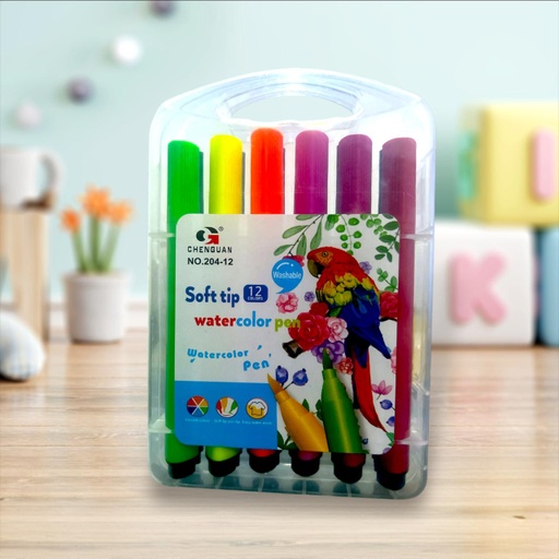 PILOTO BHUSH SOFT TIP 12 CORES WATER COLOR PEN